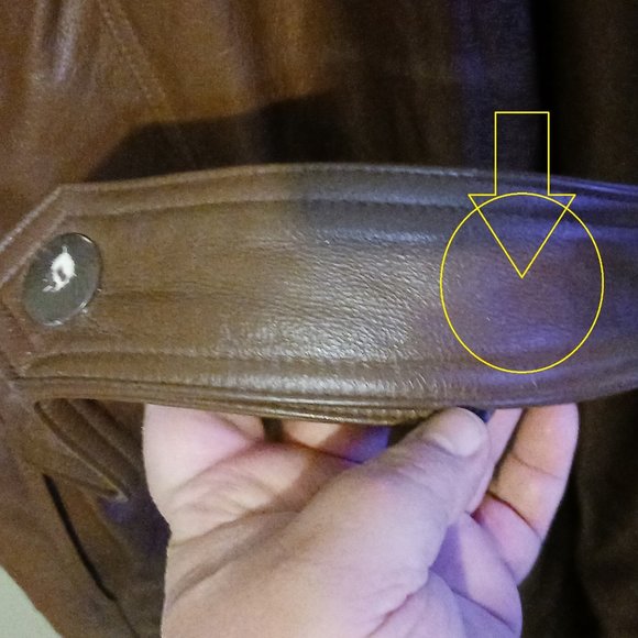 Vintage 80s Together Leather Double Breasted Maxi Trench Coat Brown Womens Sz 16 - Picture 10 of 16